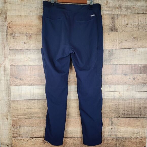 Figs Axim Mens XL Blue 7 Pockets Medical Scrub Pants Athletic Waistband Drawcord - Picture 2 of 10